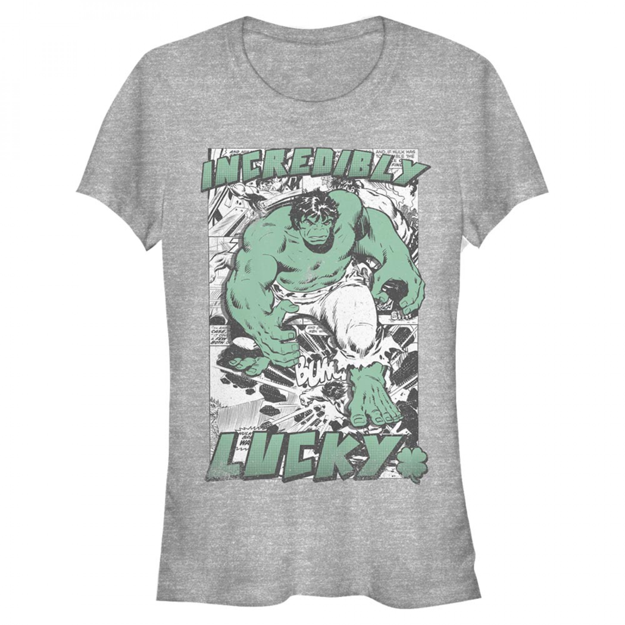 Hulk Incredibly Lucky Women's Grey T-Shirt